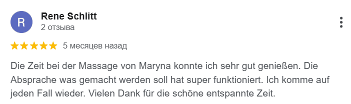 Kundenbewertung von Rene Balaba Massag in Glauburg