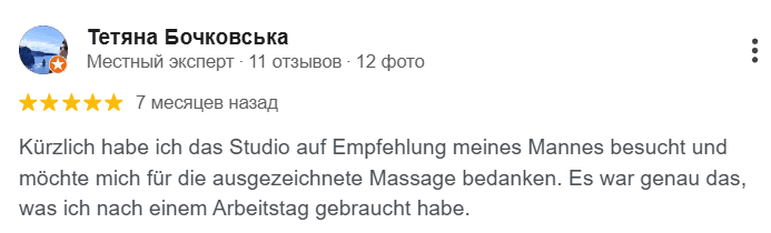 Kundenbewertung von Tatjana Massag in Glauburg